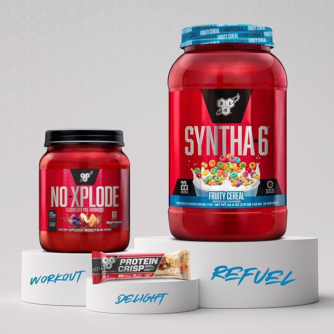 BSN SYNTHA-6 Whey Protein Powder with Micellar Casein, Milk Isolate, Fruity Cereal, 28 Servings (Packaging May Vary)