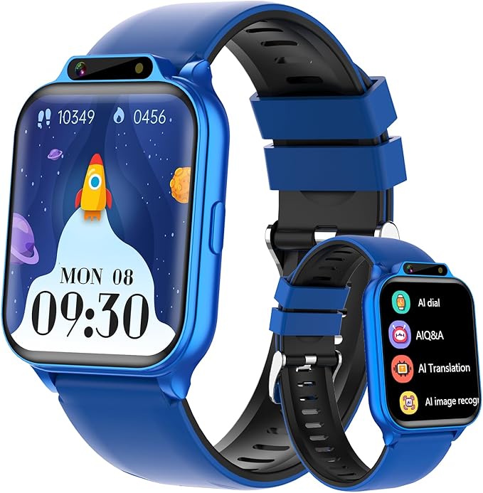1.85" Kids Watch, AI(Translation/Q&A/Watch Face/Image Recognition)Smartwatches with Heart Rate,Sleep Monitor,Video Music P...