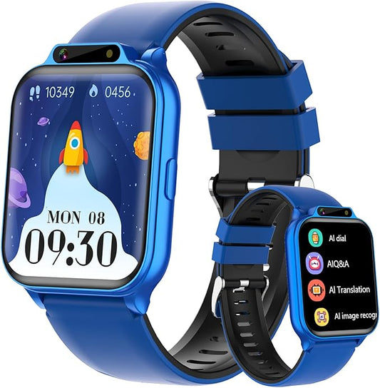 1.85" Kids Watch, AI(Translation/Q&A/Watch Face/Image Recognition)Smartwatches with Heart Rate,Sleep Monitor,Video Music P...