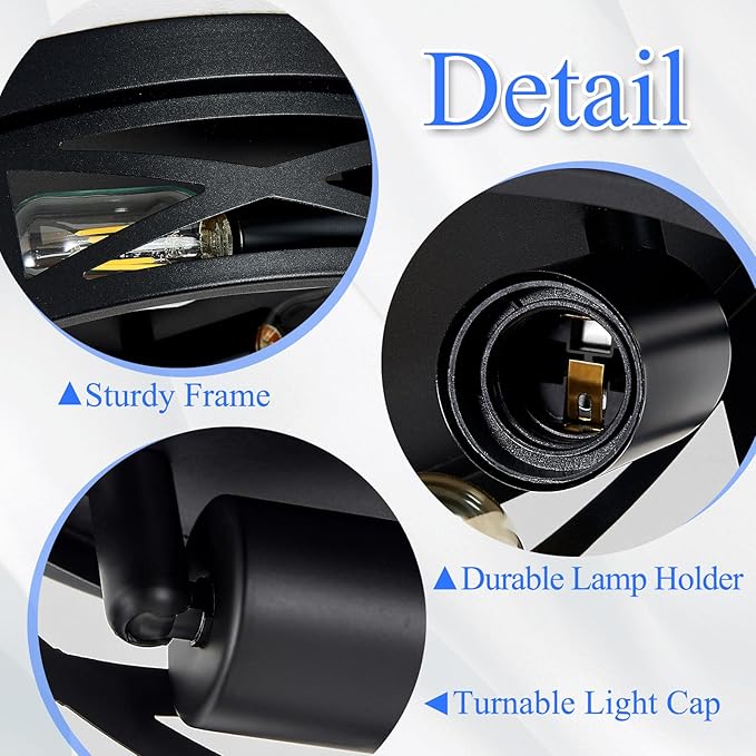 Flush Mount Ceiling Light Fixture,14 inch 4-Light Ceiling Light Fixture for Hallway, Black Hallway Light Fixtures Ceiling,Light Fixtures Ceiling Mount for Kitchen,Farmhouse,Hall (2 Pack)