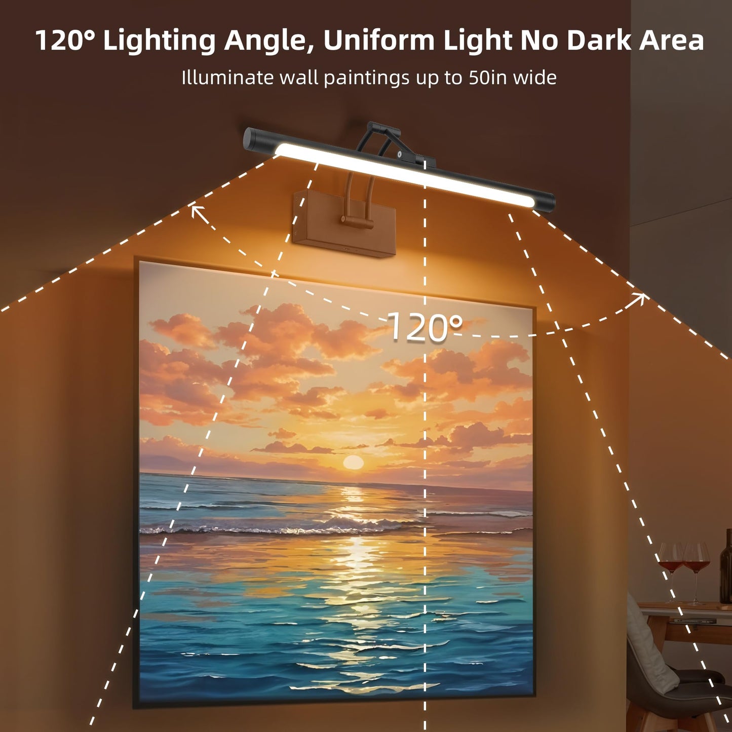 16 Black Wireless Picture Lights For Wall  Battery Operated Picture Light With Remote Timer  Rechargeable Art Lighting For discomfort-reducingtings 3000K/4000K/6000K Dimmable Frame Photo Dartboard Gallery Light