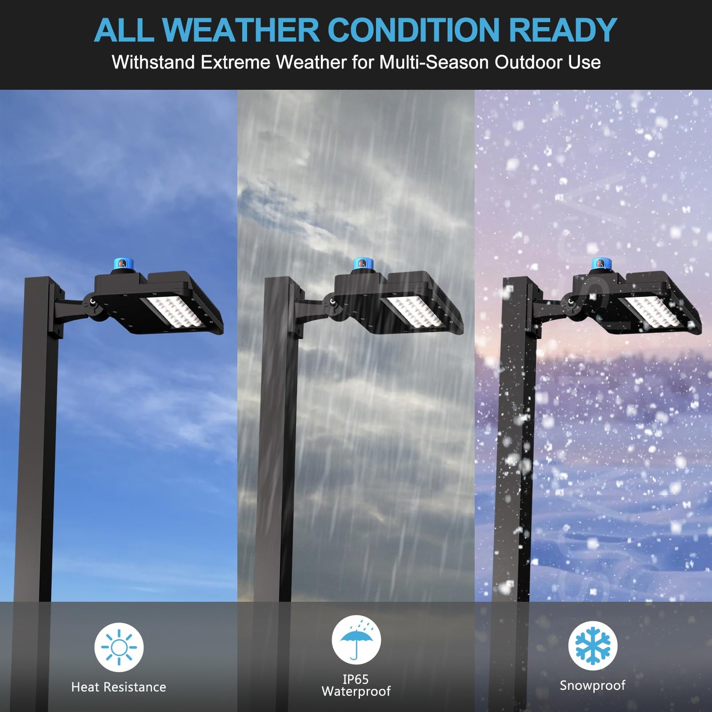 Lightdot 240W(240X1W Led) Parking Lot Lighting 36000Lm 5000K Parking Lot Lights With Dusk To Dawn Photocell  Ip65 Arm Mount Outdoor Led Street Lighting-4Pack (Coverage: 66~88Ft At Height:30~40Ft)