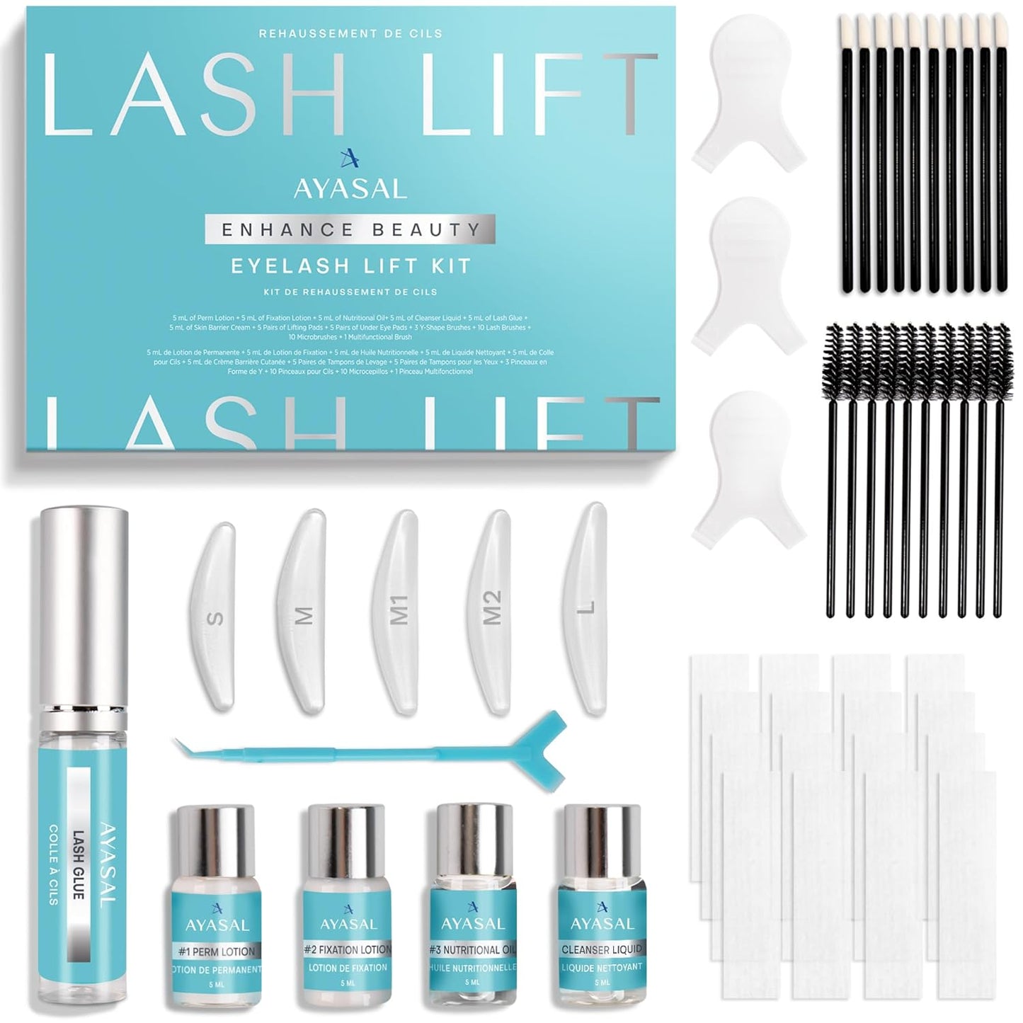 AYASAL Eyelash Perm Kit – Long-Lasting Lash Lift, Safe & Professional, Semi-Permanent Curl for Home & Salon Use
