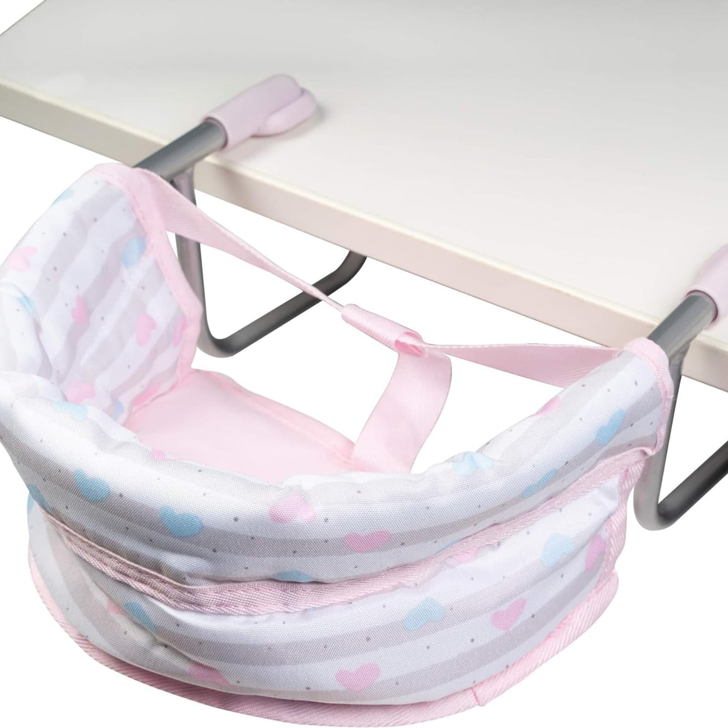 Adora Classic Pastel Pink Feeding Seat, Easy to Clean, Fun Design, Realistic Doll Accessory, Fits Most Dining Tables, Gift for Kids Ages 2 and Up