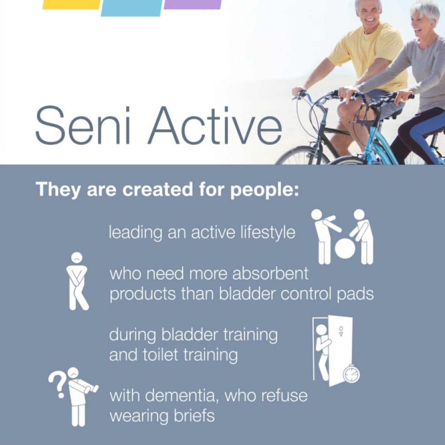 Seni Active Super Plus Unisex Adult Incontinence Underwear, Size Large (39"-53"), 72 Count (4 Packs of 18), Heavy Absorbency, Pull On Disposable Overnight Underwear for Men & Women