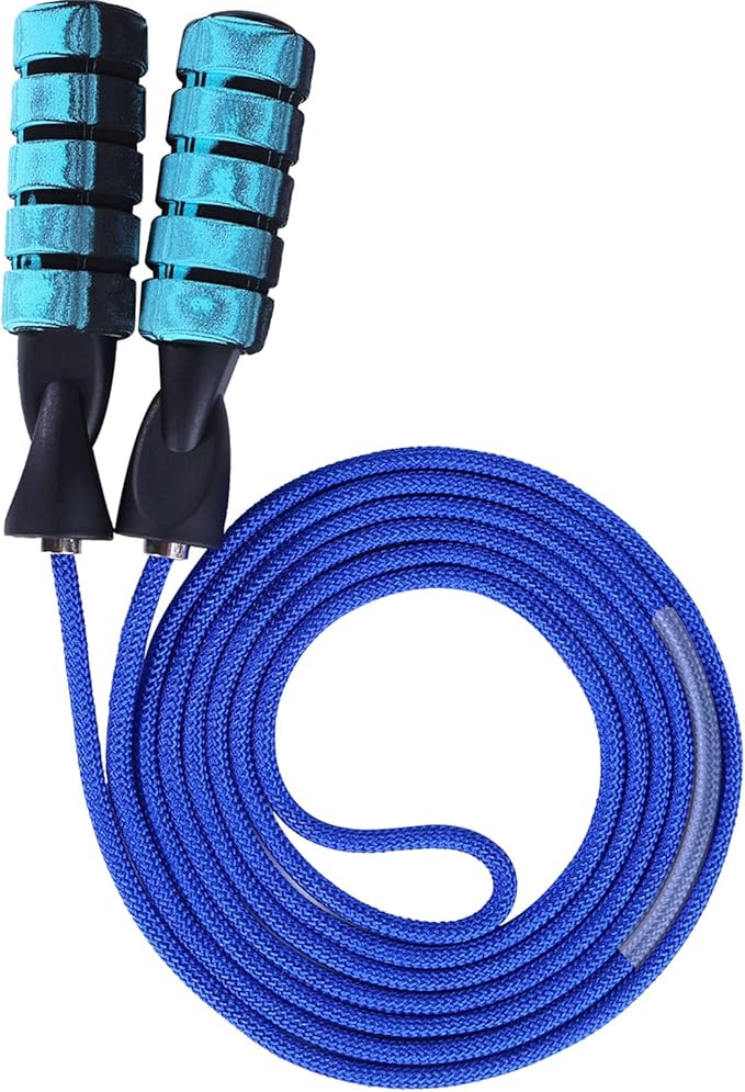 Jump Rope for Women & Men Adjustable Length Cotton Skipping Rope for Adults & Kids Workout Equipment for Weight Loss, Card...