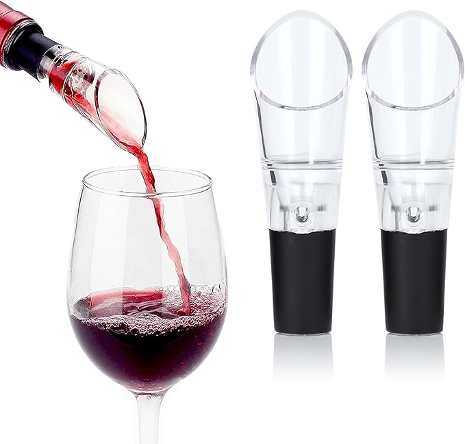 The Travel Spout Wine Aerator - Premium Aerating Pourer Spout, No Drip No Spill Wine Aerator for Rapid Enhanced Flavor and Smoother Finish, Efficient Design, Gift for On-The-Go