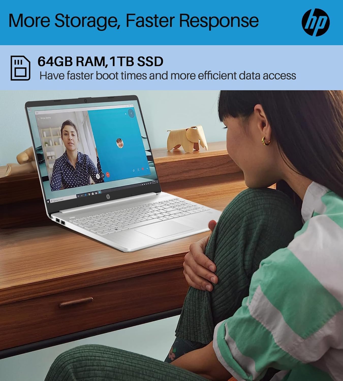 Hp 15.6 Touchscreen Business Laptop, With Microsoft Office Lifetime License, Student Laptop, Intel I3-1215U Processor, 64 Gb Ram