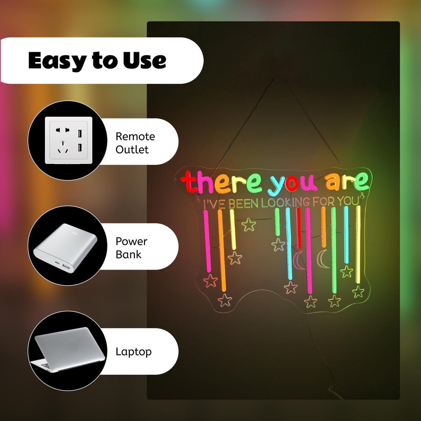 Jurong There You Are Neon Signs For Wall Decor  There You Are IVe Been Looking For You Led Neon Lights  Usb Powered Dimmable  For Home  Gift  Office  Bedroom  Classroom  Wedding Party Store Home Neon Decor
