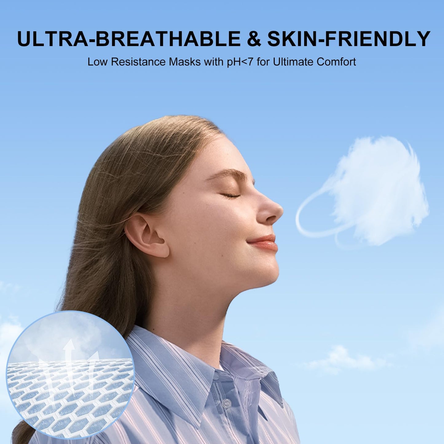 KN95 Face Masks Adults Disposable - 100 Pack KN95 Masks Protective Comfortable KN95 Masks 5-Layer KN95 Breathable Safety Face Masks & 5 Adjustable Mask Holder KN95 Masks 10 Colors