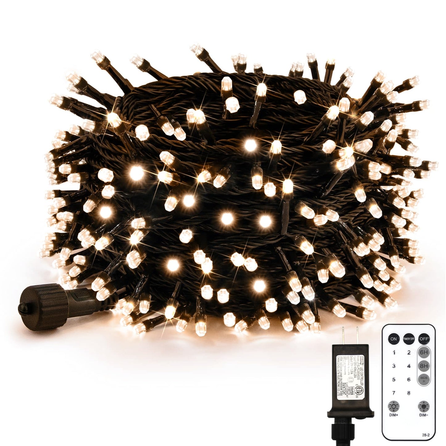 suddus Christmas Tree Lights Indoor, 66ft 200led Connectable Tree Lights with 8 Modes, Twinkle Lights for Christmas Tree, Backya