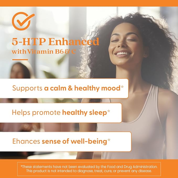 Doctors Best 5-HTP Enhanced with Vitamins B6 & C, Supports Mental & Emotional Well-Being, Non-GMO, Gluten Free, Soy Free, Vegan 120 Veggie Caps