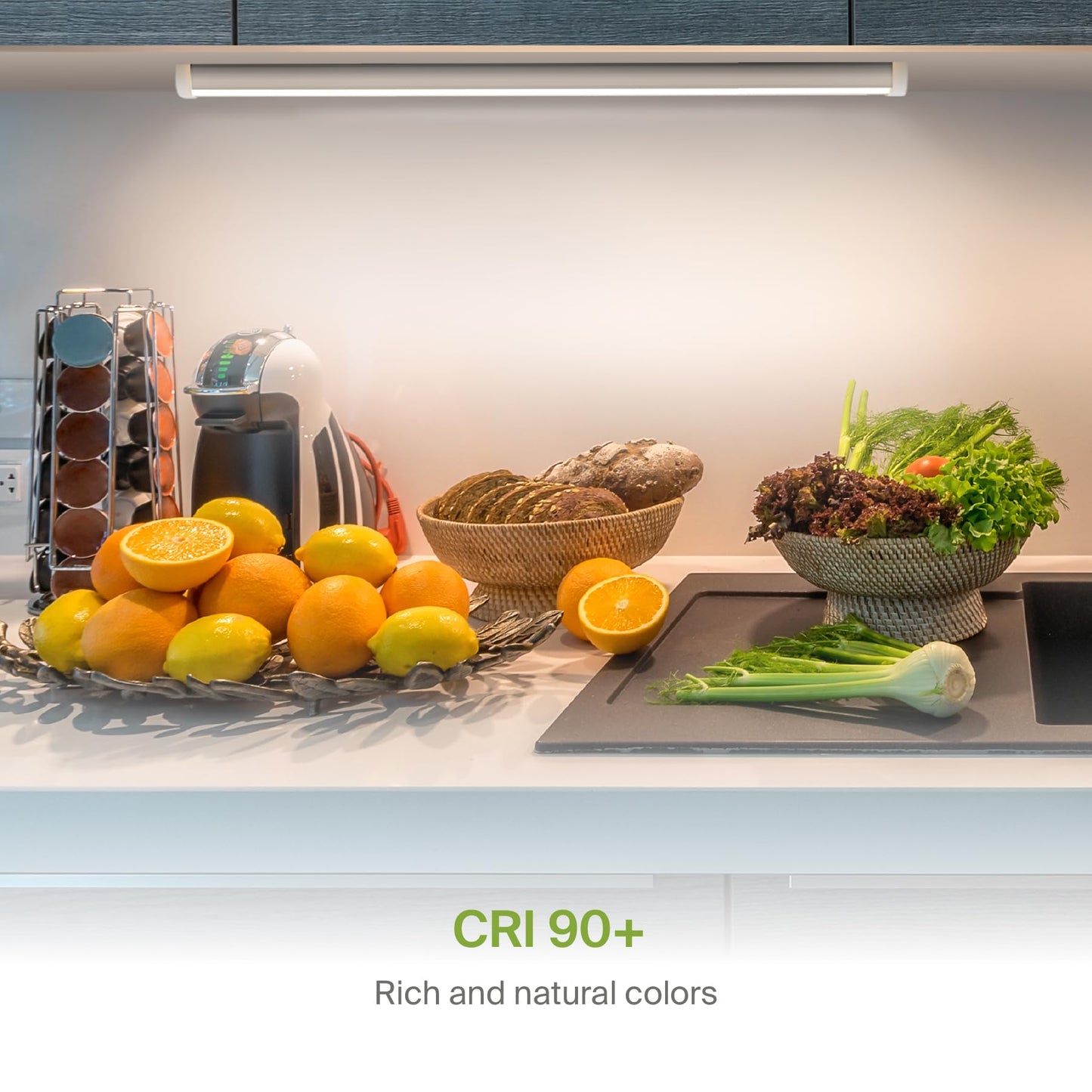 Asd Swivel Led Under Cabinet Light, 32 Inch, 16W, Dimmable, Hardwired/Plug-In, Aluminum Housing, 2700K/3000K/4000