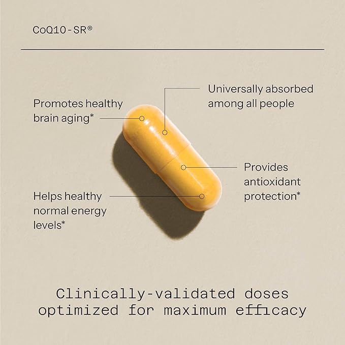 Powerful CoQ10 Supplement–Sustained Released MicroActive CoQ10 for Enhanced Absorption – 100mg of CoQ10 Per Capsule Supports Immune, Energy –60 Vegetable Capsules