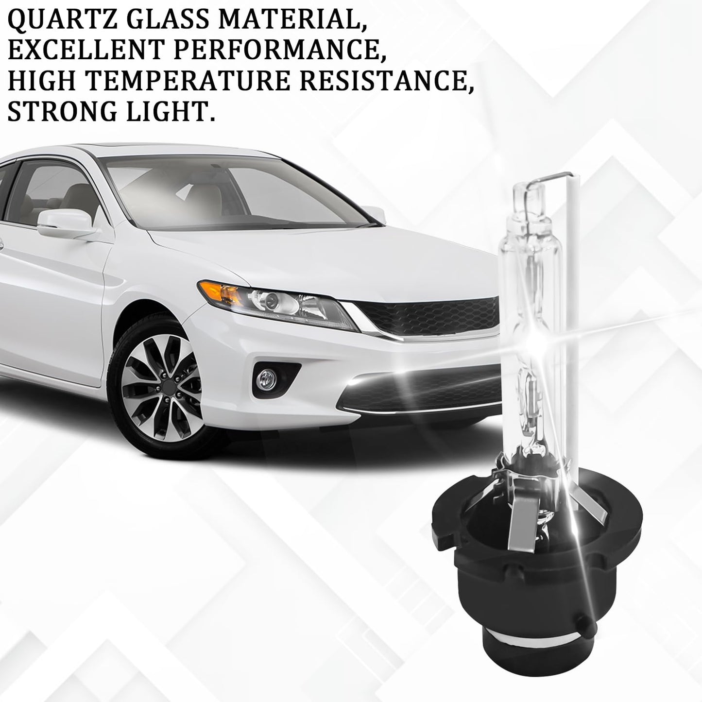 Samwingear D2S Hid Headlight Bulbs 2Pcs 35W Super Bright Bulbs  D2S Headlight Bulb D3S Hid Car Original Replacement Lights 12V High Beam Low Beam Xenon Bulbs With Metal Stents Base (D2S White)