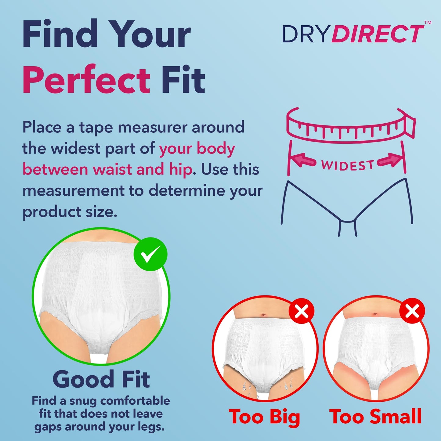 Dry Direct Ultimate Protective Underwear, Soft Cloth-Like Adult Diapers, Max Absorbency Disposable Incontinence Protection - X-Large (Case of 56)