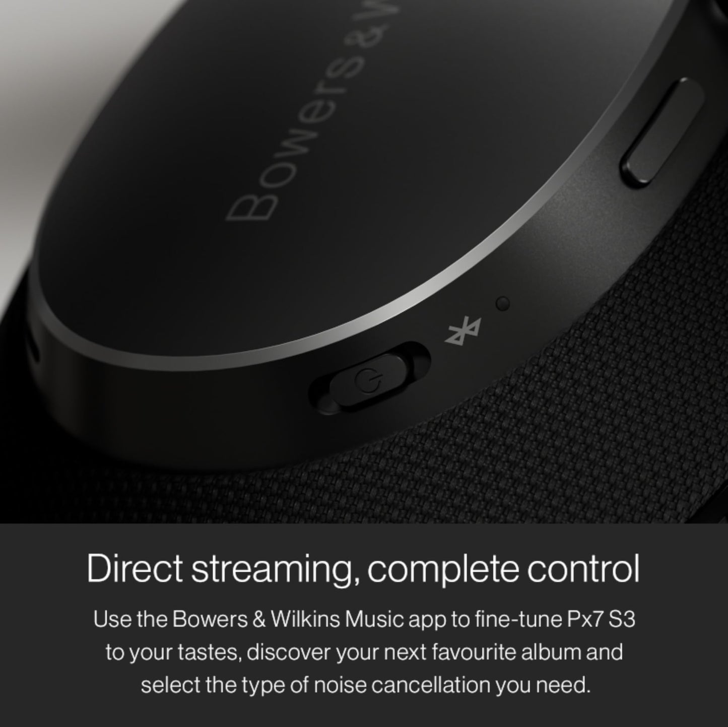 Bowers & Wilkins Px7 S3 Over-Ear Headphones, High-Resolution Sound, Comfortable Fit, Bluetooth, Active Noise Cancelling & Transparency Mode, 30-Hour Playtime, Quick Charge Support, Anthracite Black
