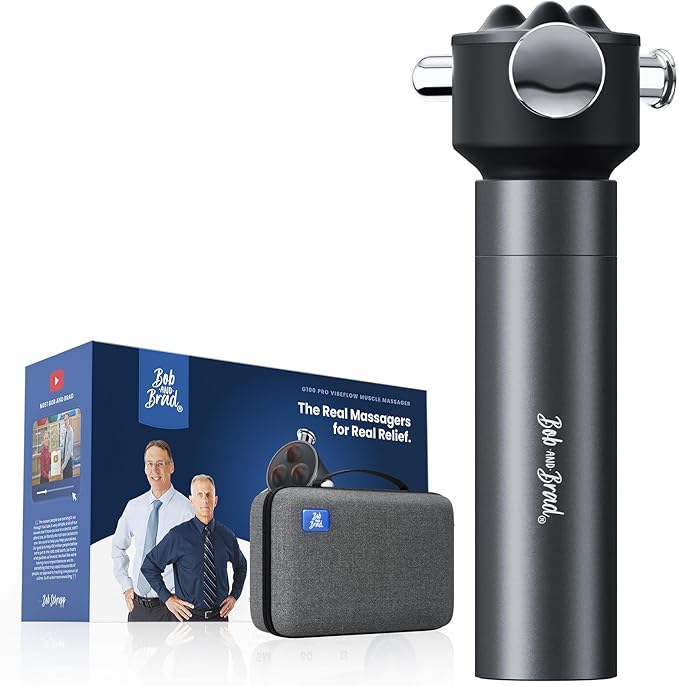 BOB AND BRAD VibeFlow Vibration Massager (Not Percussion), FSA-HSA Eligible, 116Hz Deep Tissue Therapy Massage Gun for Sen...