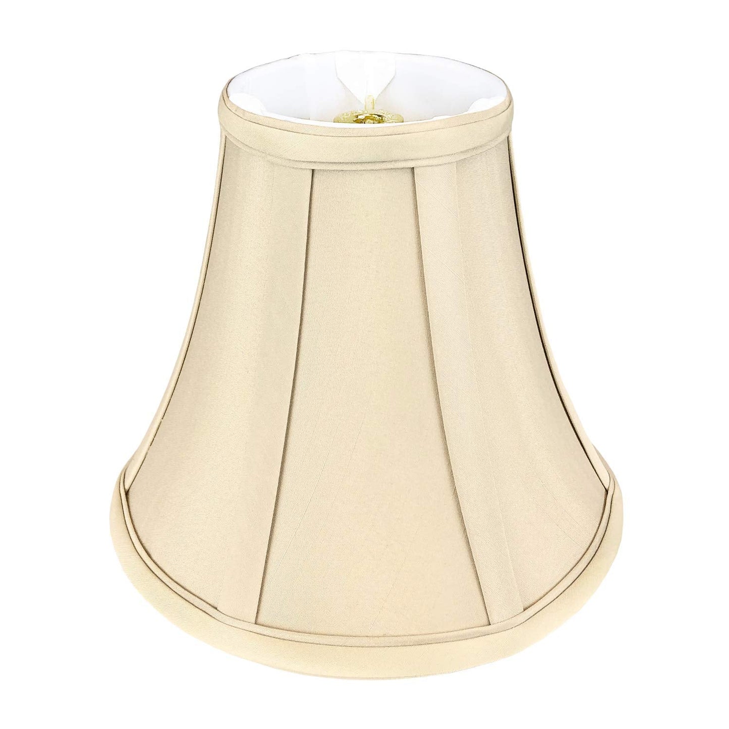 Royal Designs, Inc. True Bell Lamp Shade, Round Clip, 3.75in x 7in x 6.75in, Beige, Model BSO-704RC-7BG