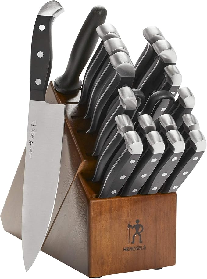 HENCKELS Statement Razor-Sharp 20-Piece Knife Set, Chef Knife, Bread Knife, German Engineered Knife Informed by over 100 Years of Mastery