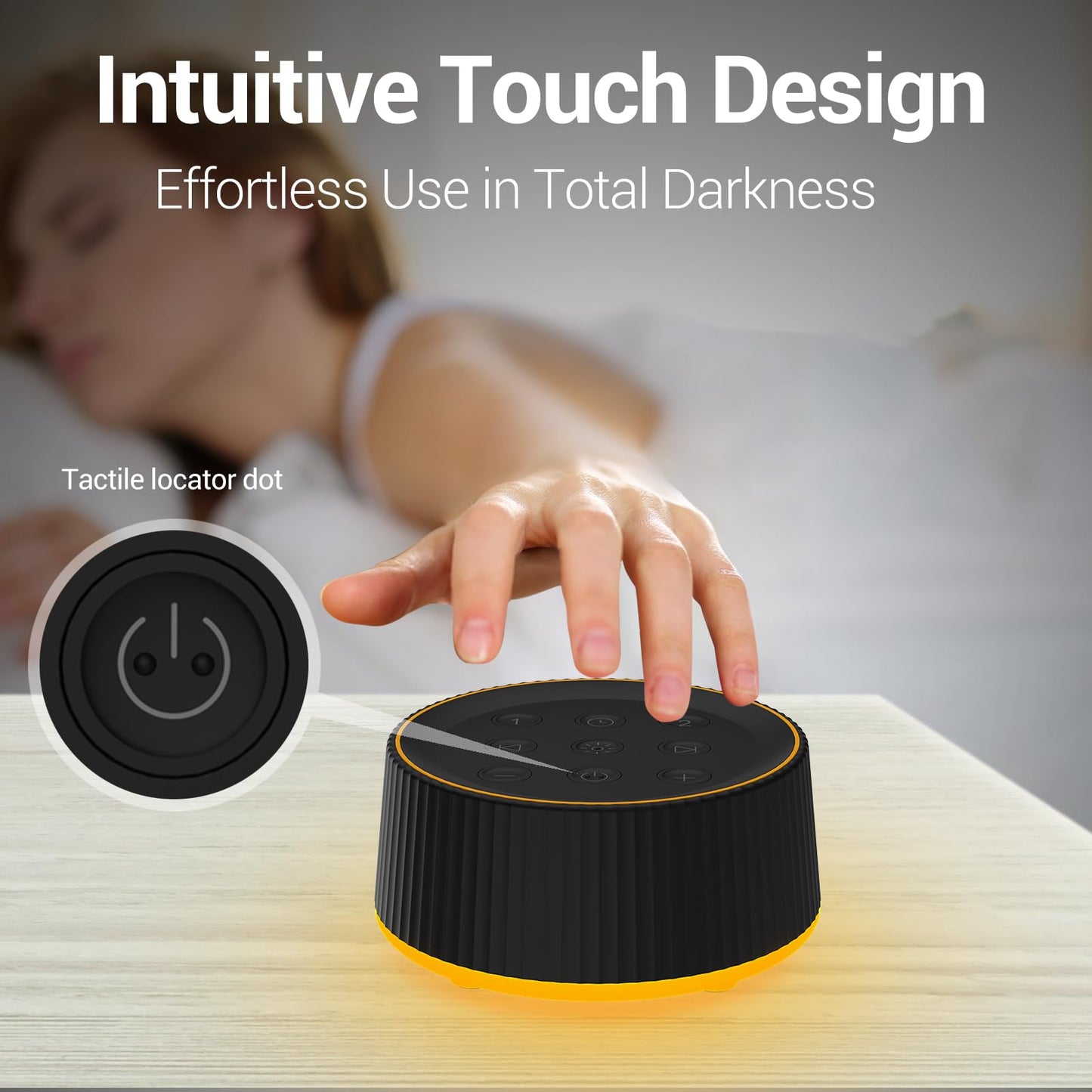 BGOVERSS White Sound Machine with 26 Soothing Sounds, 10 Colors Night Light Noise Machine for Adults Baby Kids, Sleep Machines with 6 Timers Portable Plug for Baby, Adults, Home Office Travel, Black