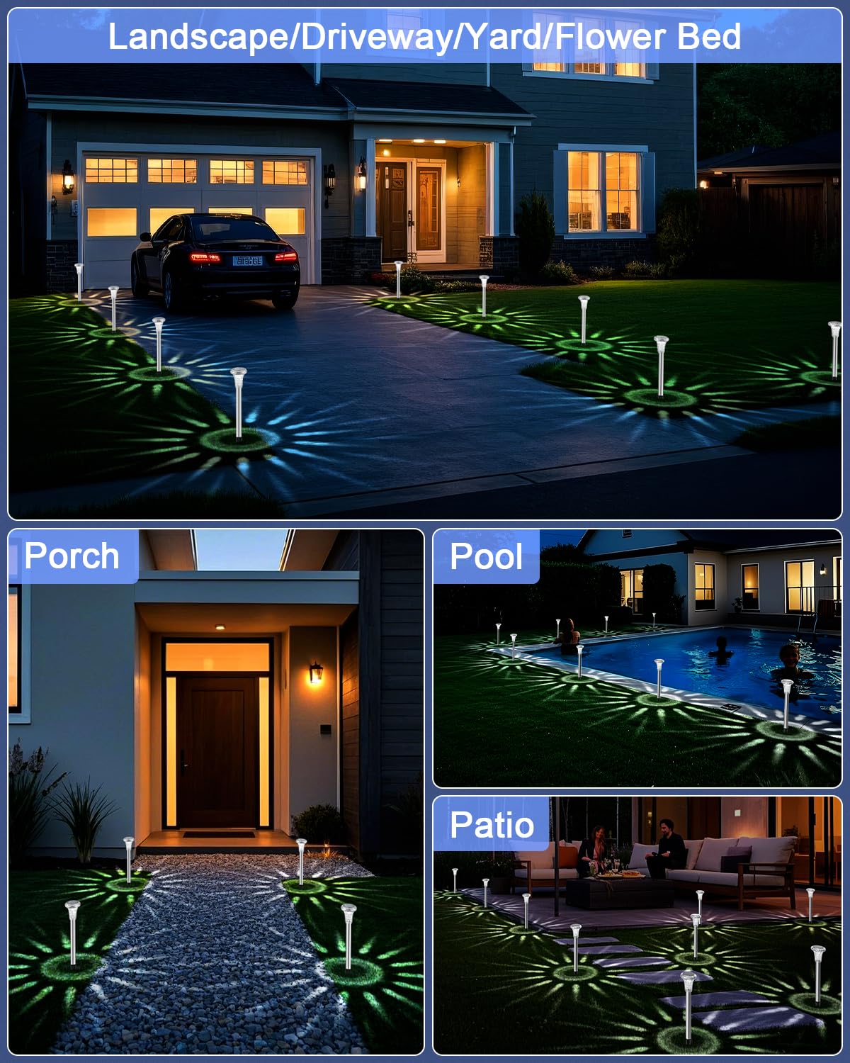 Mini Solar Pathway Lights Outdoor 18 Pack Waterproof Upgraded Bright Led Solar Garden Lights Stainless Steel Solar Powered Landscape Lighting Decor For Outside Yard Lawn Walkway Patio-Cool White