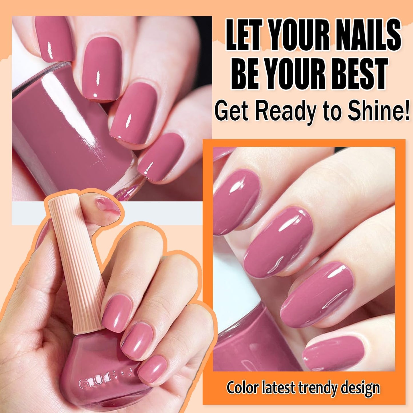 Wimocasy Quick Dry Nail Polish Crimson Summer Nail Lacquer 0.41fl oz Regular Insta Dry Nail Polish 12ML For Nail Art Salon Home,