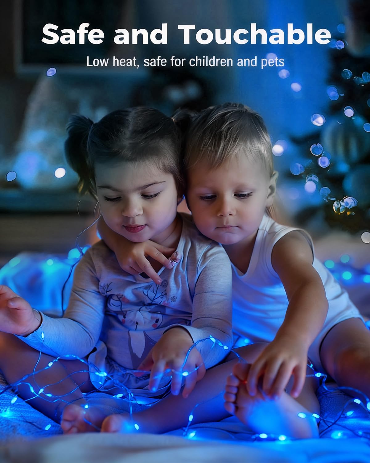 Btfarm 6 Pack Fairy Lights Battery Operated  7Ft 20 Led Mini String Lights Waterproof Silver Wire For Mason Jars Centerpiece Table Crafts Bedroom Christmas Decoration  Blue
