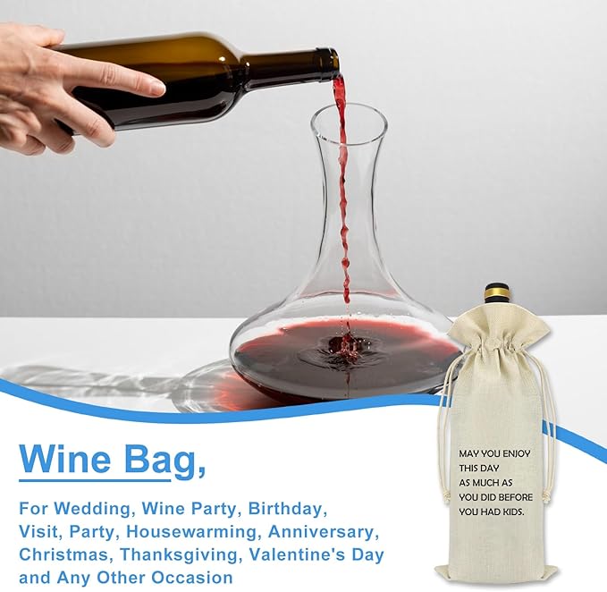 Father's Day Gifts from Daughter Son Mothers Day Gifts for Mom Wine Bag Thanksgiving Christmas Birthday Gifts for Mom Mother Dad Grandpa Husband Wife Valentines Day Anniversary Present Wine Bottle Bag