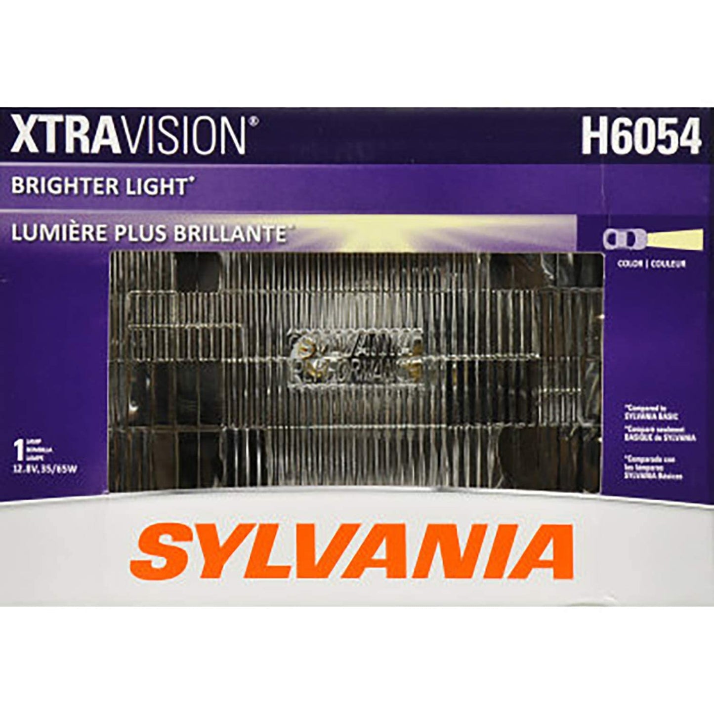 SYLVANIA H6054 XtraVision Halogen Headlight Replacement 1 Bulb Transparent