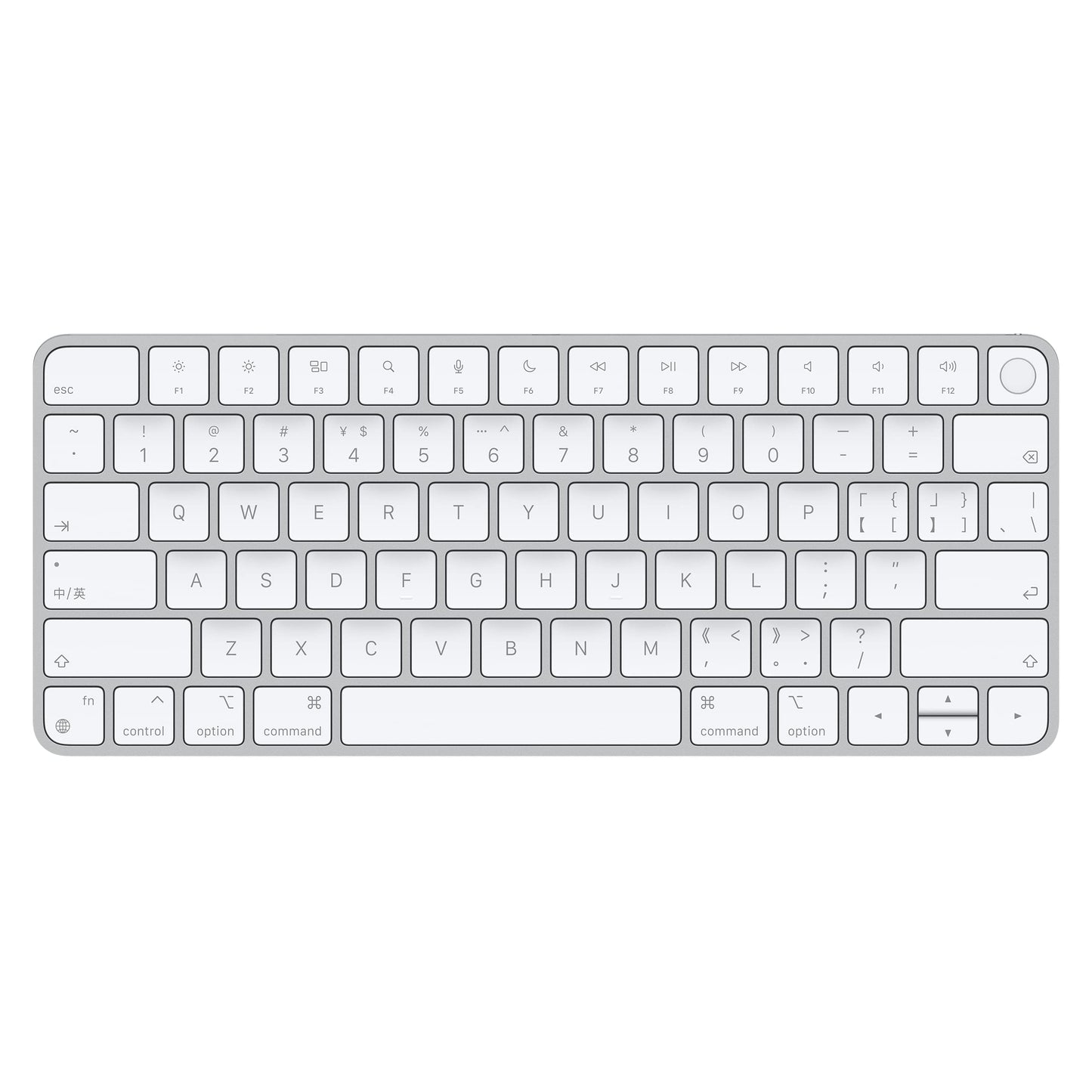 Apple Magic Keyboard With Touch Id: Wireless, Bluetooth, Rechargeable. Works With Mac Computers With Apple Silicon; Chinese (Pin