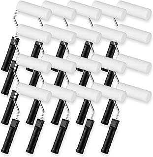 Yeaqee 20 Pcs Paint Roller 4'' Foam Paint Roller with Roller Frame High Density Cover Refills Small Paint Roller Mini Pain...