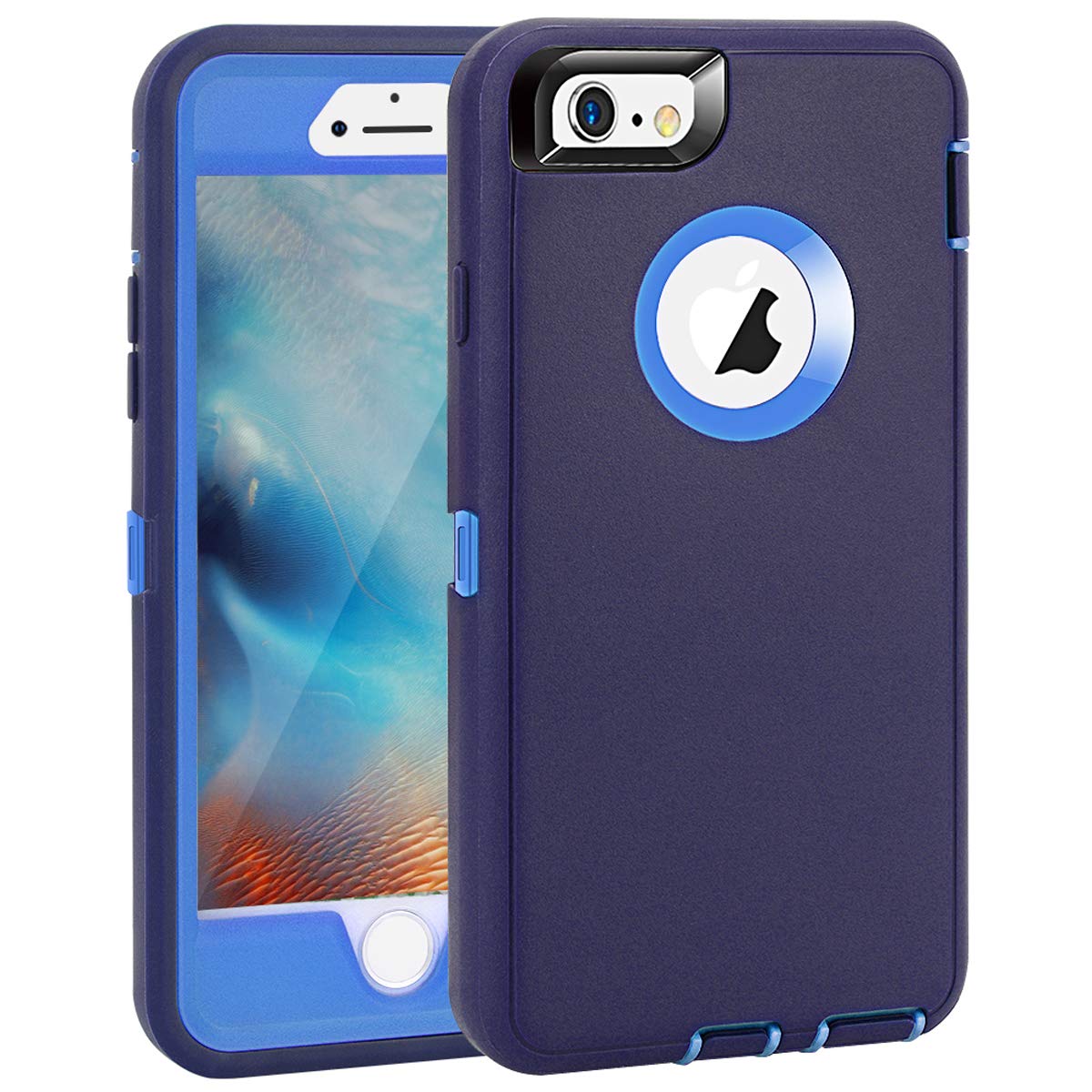 Maxcury For Iphone 6 Case, Iphone 6S Case For Men, Heavy Duty Shockproof Series Case For Iphone 6/6S (4.7)-V2 With Built-In Scre