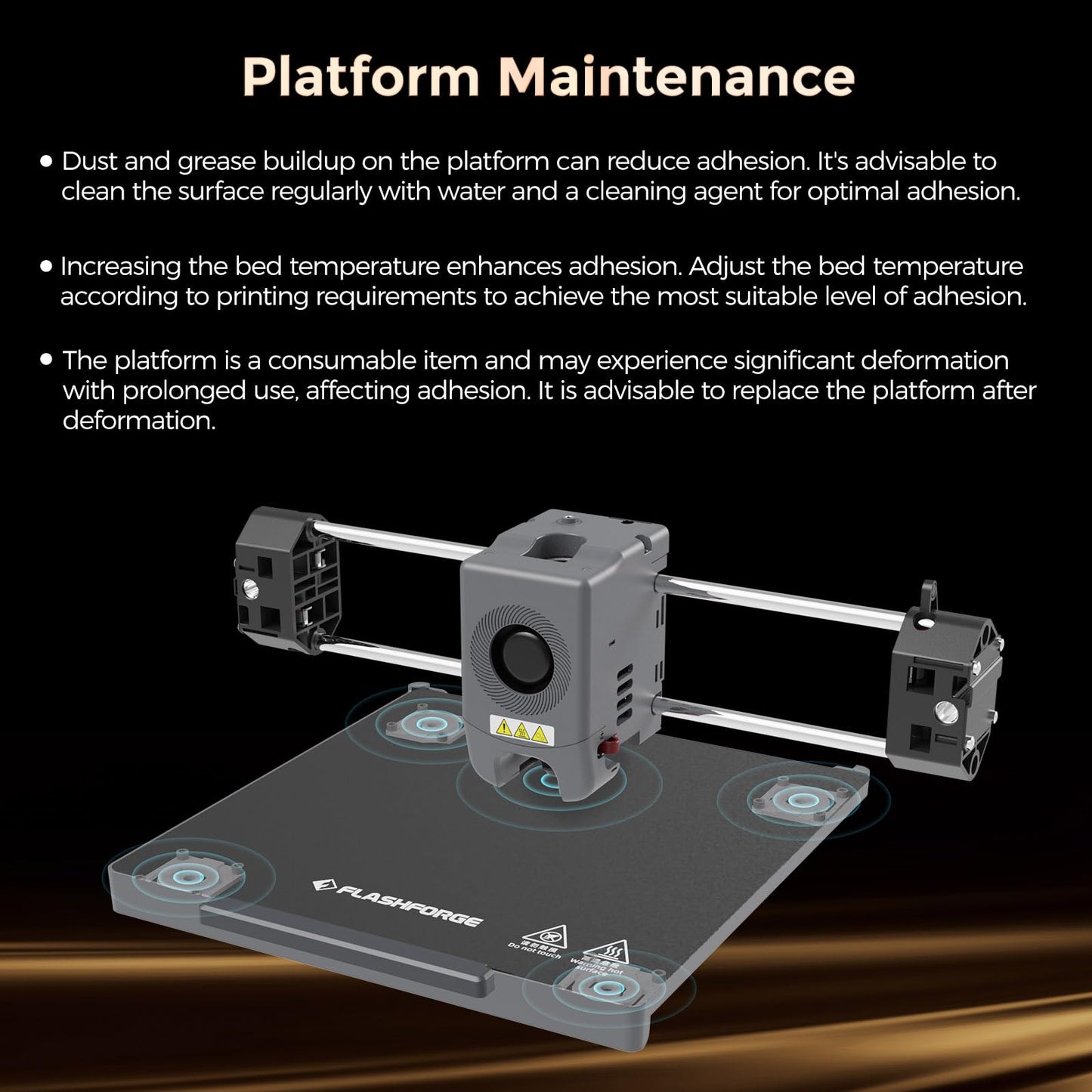 FLASHFORGE Adventurer 5M /Pro /AD5X Upgrade Double Sided PEI Powder-Coated Platform, Tool-Free Model Removal, Automatic Separation After Cooling