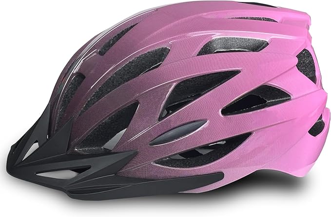 AISSTXOER Road Bike Helmet Adult Men & Women, Adjustable Lightweight Design (22-24.5 Inches) - Vented, Removable Visor & R...