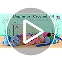 Crochetta Crochet Kit for Beginners, Crochet Starter Kit w Step-by-Step Video Tutorials, Easy Beginner Crochet Kit for Adu...