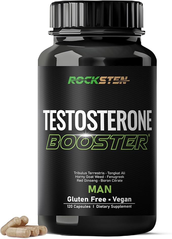 Testosterone Booster Men Supplement - Male Enhancing Support with Tribulus Terrestris Tongkat Ali Fenugreek Red Ginseng - Stamina Energy Test Boost Capsules for Muscle Growth Body Building Workout