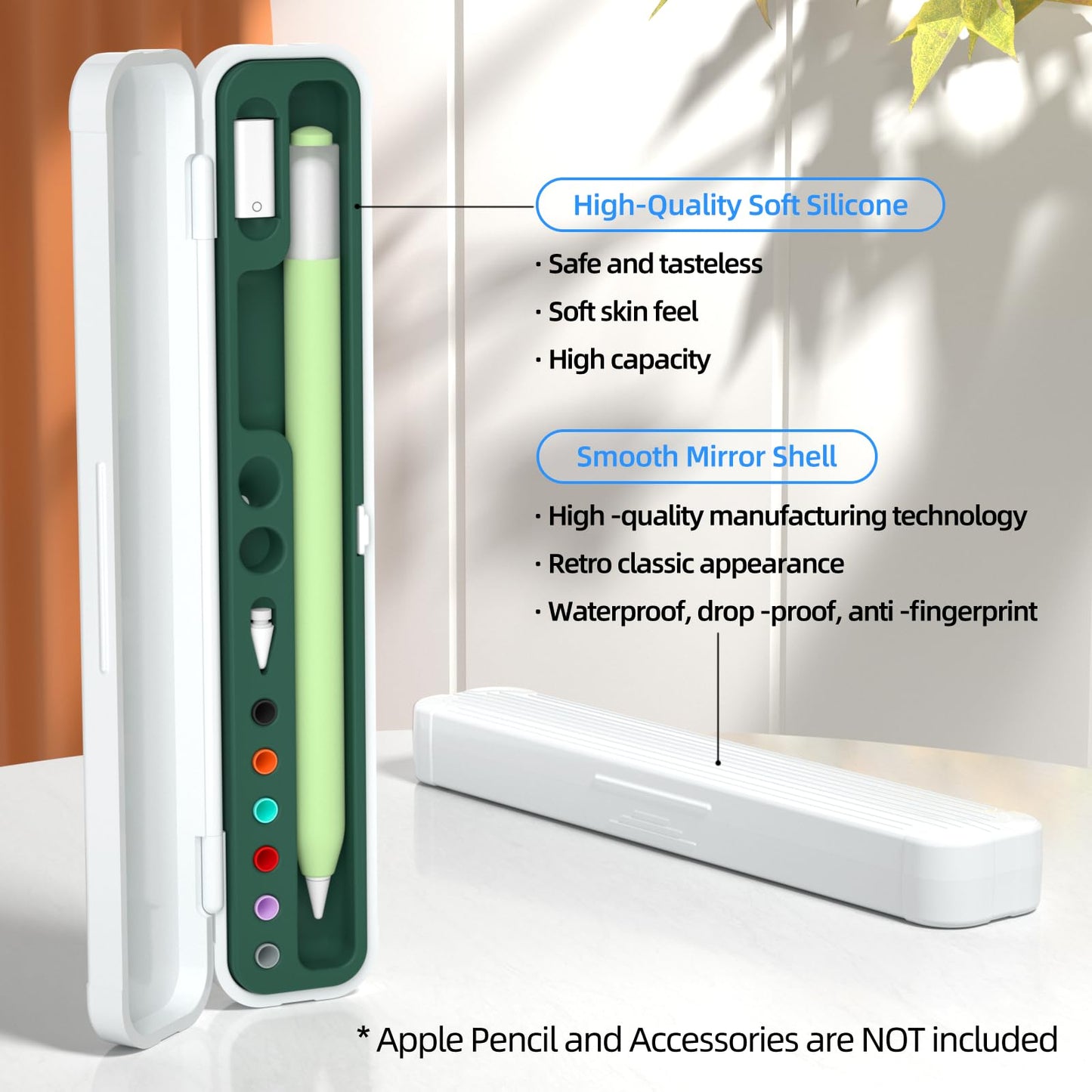 Azf Hard Pc&Silicone Magnetic Case For Apple Pencil Case(Apple Pencil Pro/2Nd Gen/1St / (Usb-C)/ Pro And Samsung Galaxy S-Pen Se