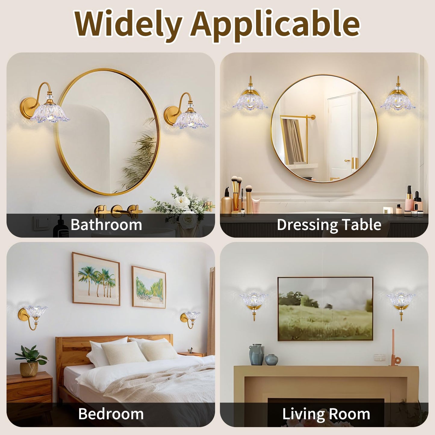 Sunkryster 1 Piece Vintage Wall Sconce With Floral Rainbow Glass Shade  Matte Brass Finish Wall Mount Lighting For Bathroom Vintage Bathroom Vanity Light Fixtures