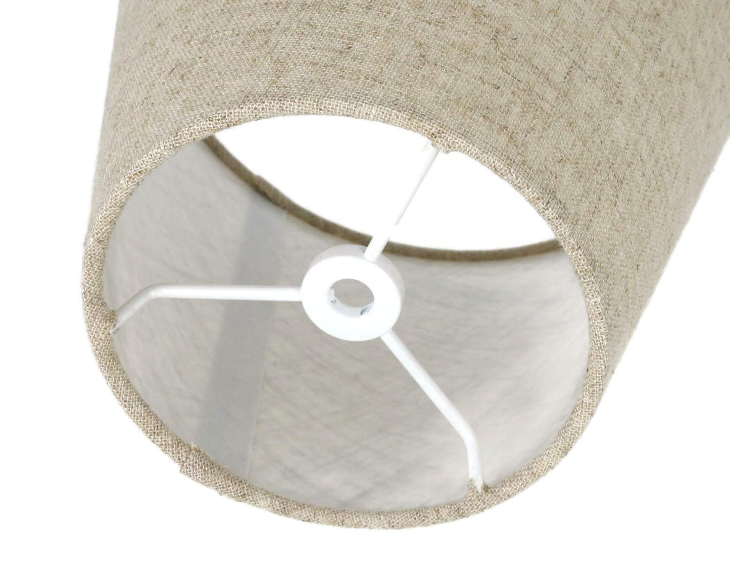 Urbanest Hardback Empire Lamp Shade, 5x9x8.5 inches, Natural Flax Linen, Set of 2, Model 9-inch-shade-unpleated