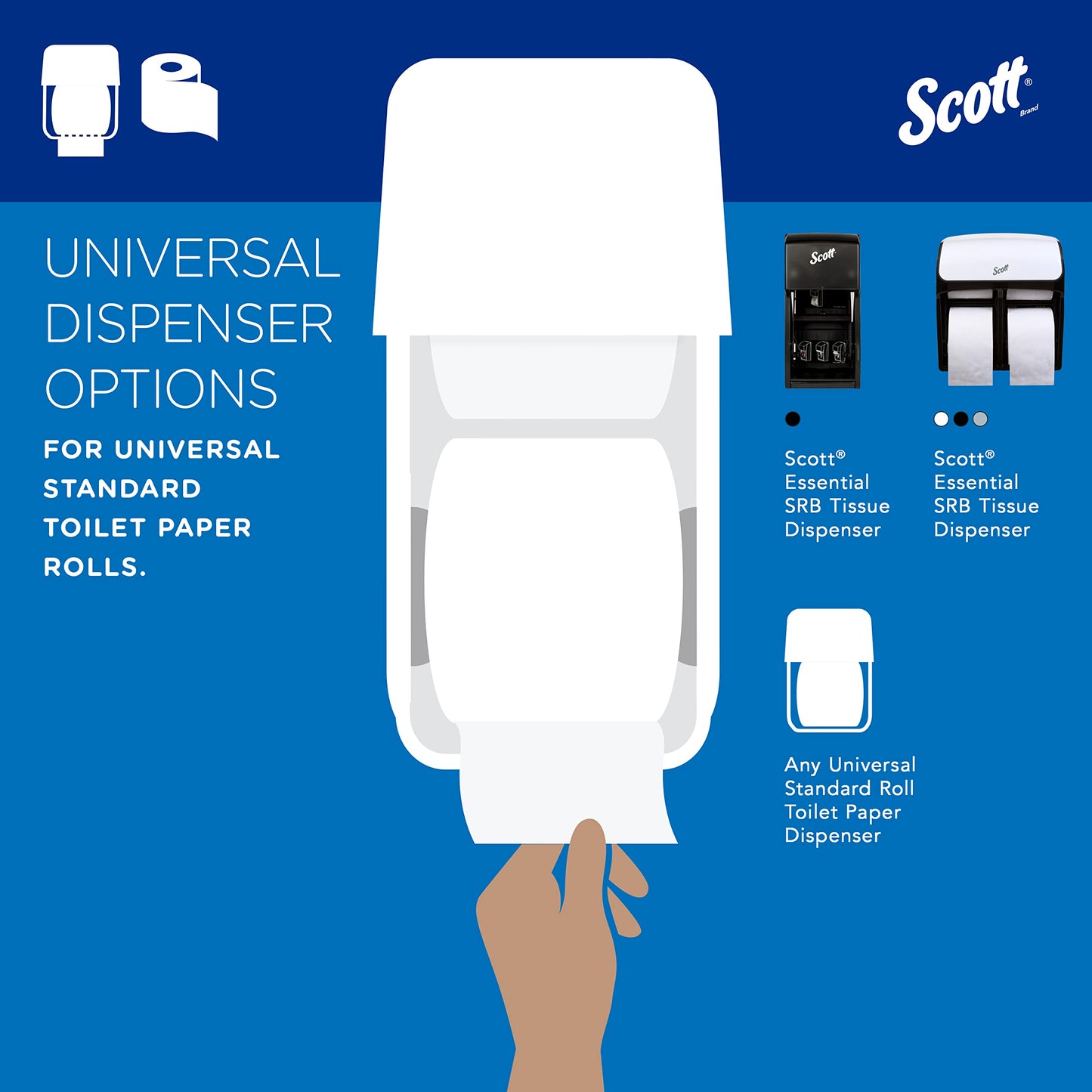 Scott Professional 100% Recycled Fiber Standard Roll Bulk Toilet Paper (13217), 2-Ply, Elevated Design, White, Individually Wrapped (80 Rolls of 473 Sheets, 37,840 Sheet Total)