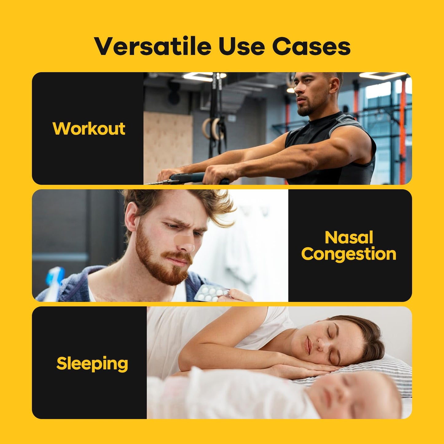 SleepSloth Nasal Strips for Snoring (36 Strips), Nasal Strips for Breathing, Nasal Strips for Sensitive Skin, Congestion Relief Caused by Colds & Allergies, Universal Fit, Extra Strength, Beige