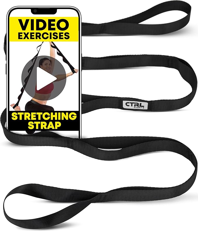 Stretching Strap Non Elastic Yoga Strap with Loops - Stretching Band for Physical Therapy, Stretch Bands for Exercise and ...