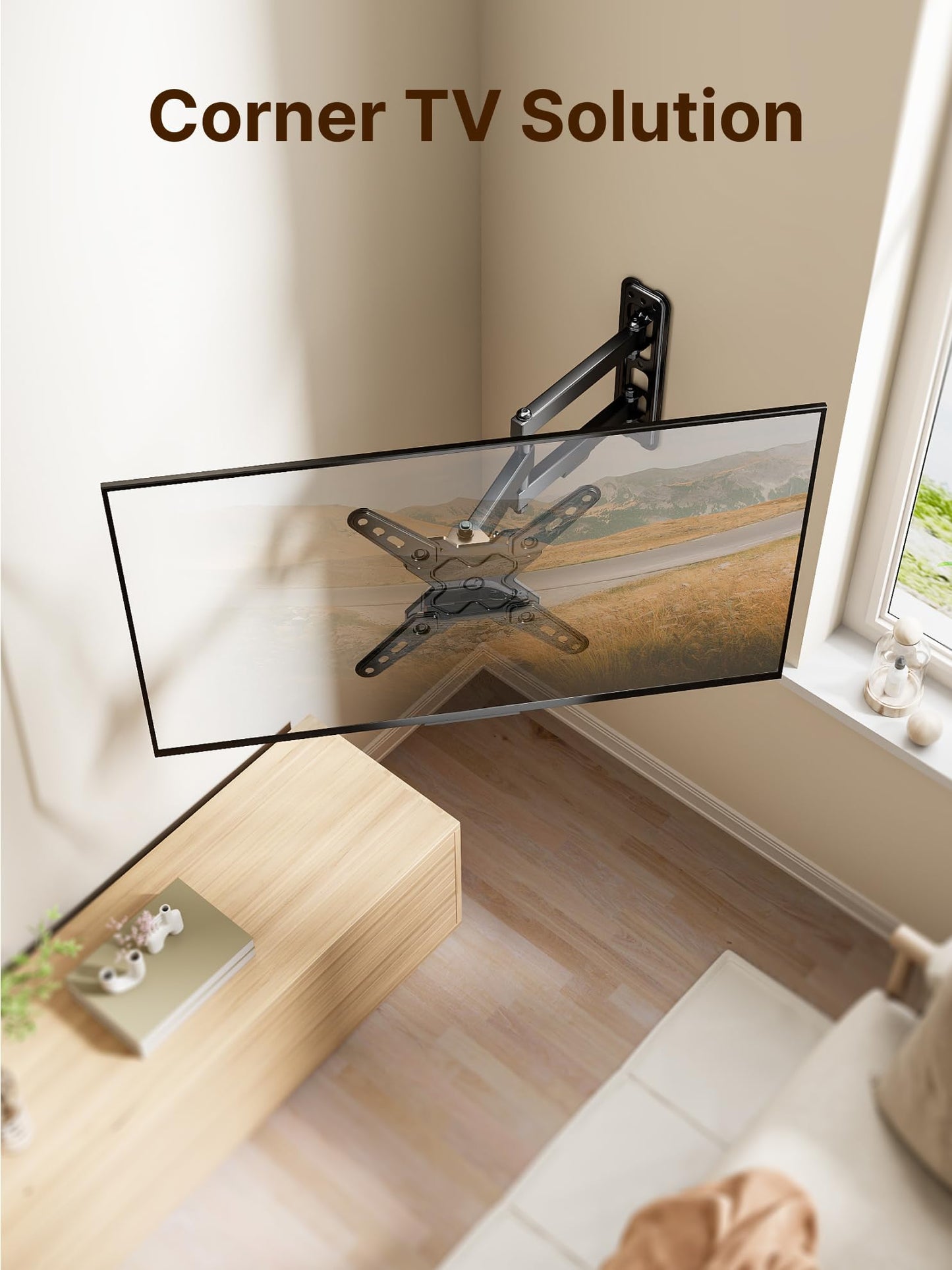 monTEK Full Motion TV Wall Mount Bracket for Most 13-43 Inch LED LCD Flat Screen TVs & Monitors, Swivel Tilt Extension Rotation with Articulating Arms, TV Mount Max VESA 200x200mm, up to 44lbs