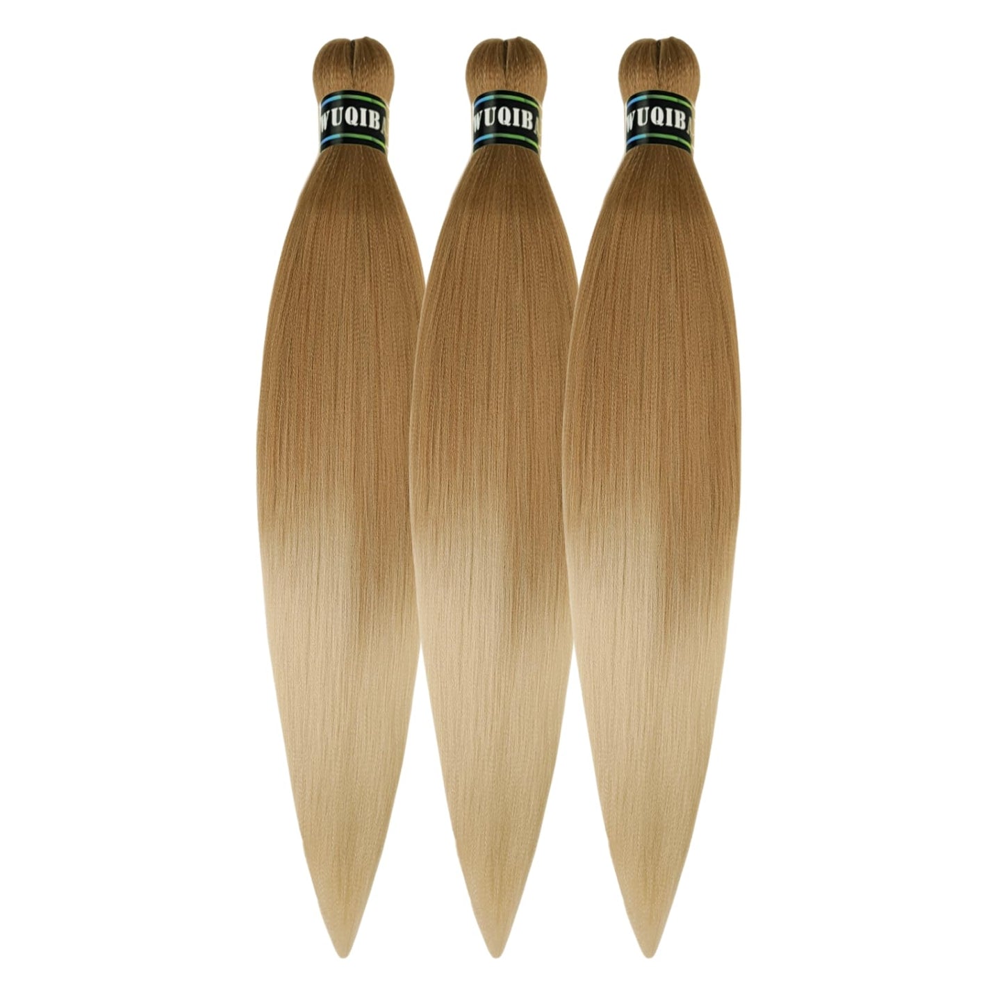 Ginger Blonde Braiding Hair Pre stretched Box Braiding Hair Extensions for Knotless Braids Mixed Feed in Braids Hair for Braidin