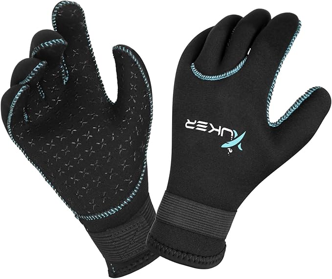 XUKER Kids 3mm Neoprene Wetsuit Gloves - Thermal Warmth for Diving, Scuba, Snorkeling, Kayaking & Swimming - Youth Water S...