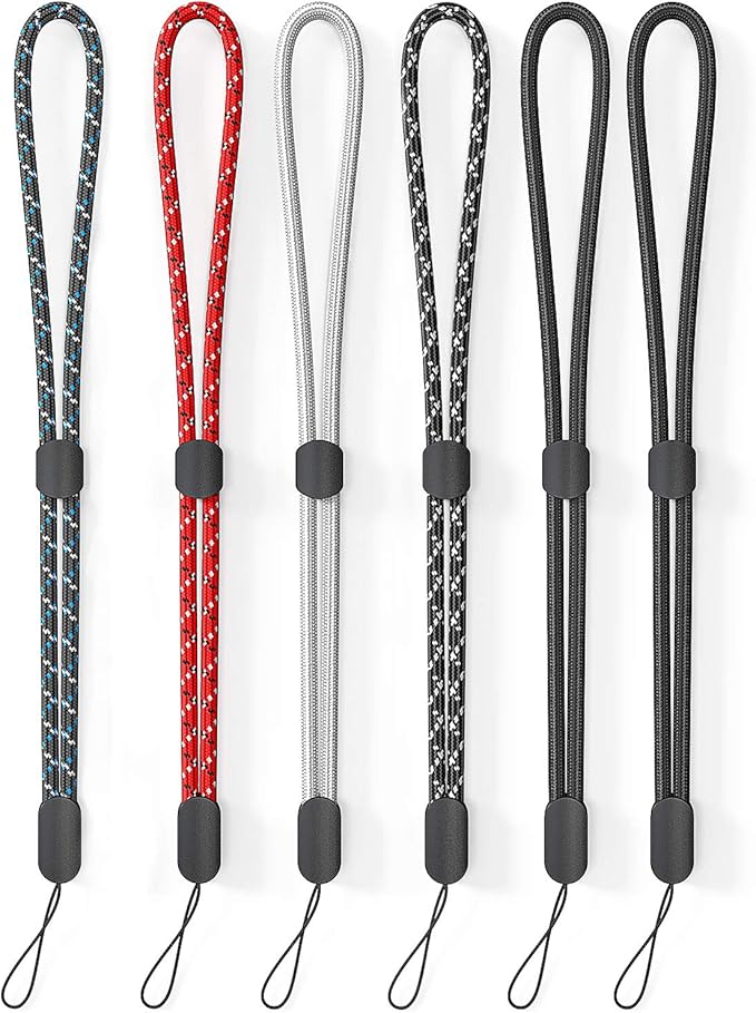 Avorast Hand Wrist Strap Lanyard, 6 Pack Adjustable Colorful Nylon Hand Wrist Straps for GoPro, Camera, Keys, Keychain, Ph...
