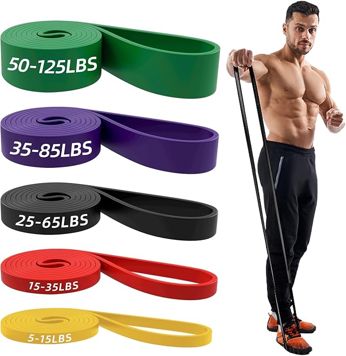 NOEAIKE Resistance Bands,Long Exercise Bands for Men & Women Home Gym - Premium Training Bands Perfect for Pull Ups, Stret...