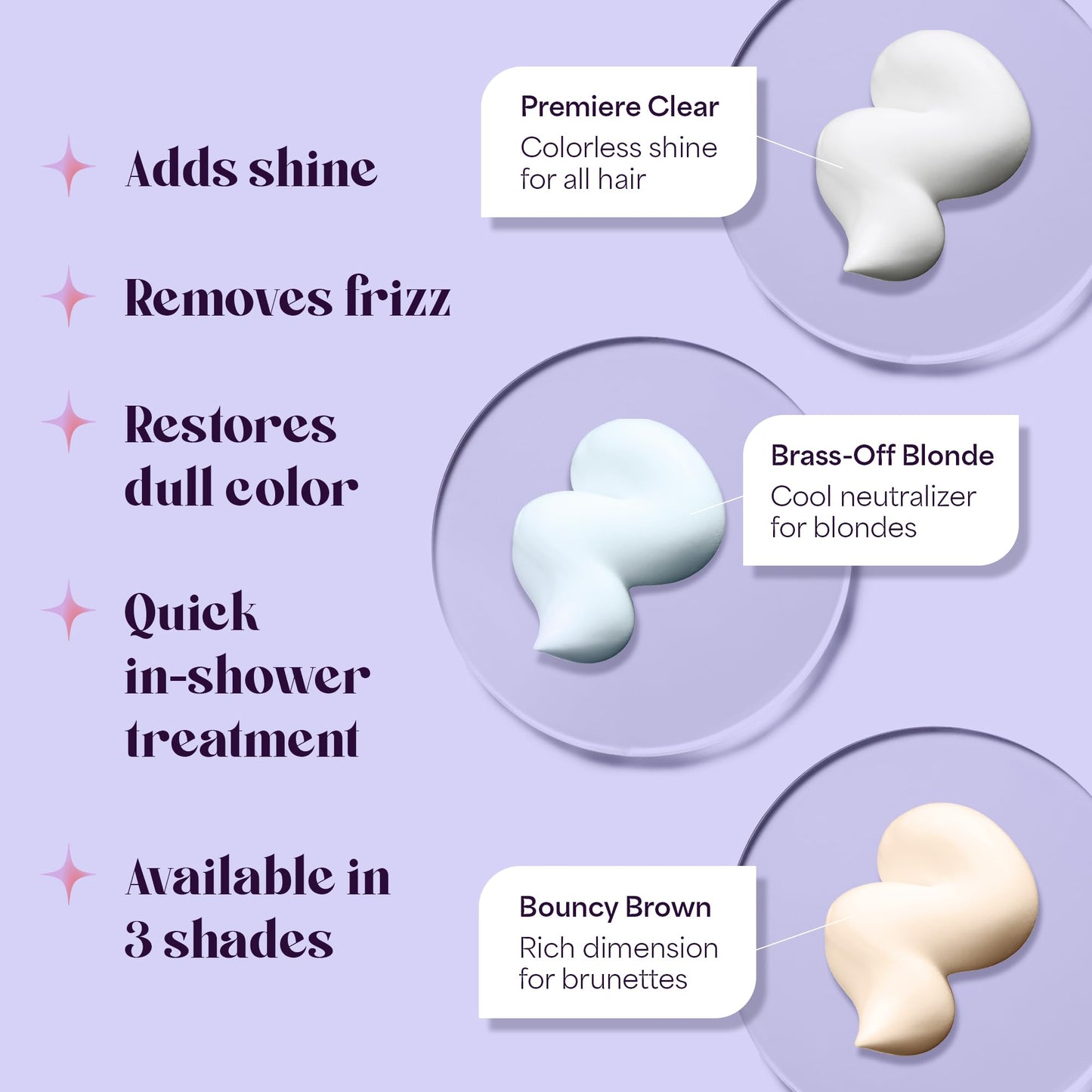 Fluffy G Hair Gloss by Hally Hair, (Clear) - 3.4 fl oz - Hair Glaze for Color-Treated, Fine, Dry & Frizzy Hair - High Shine Shin