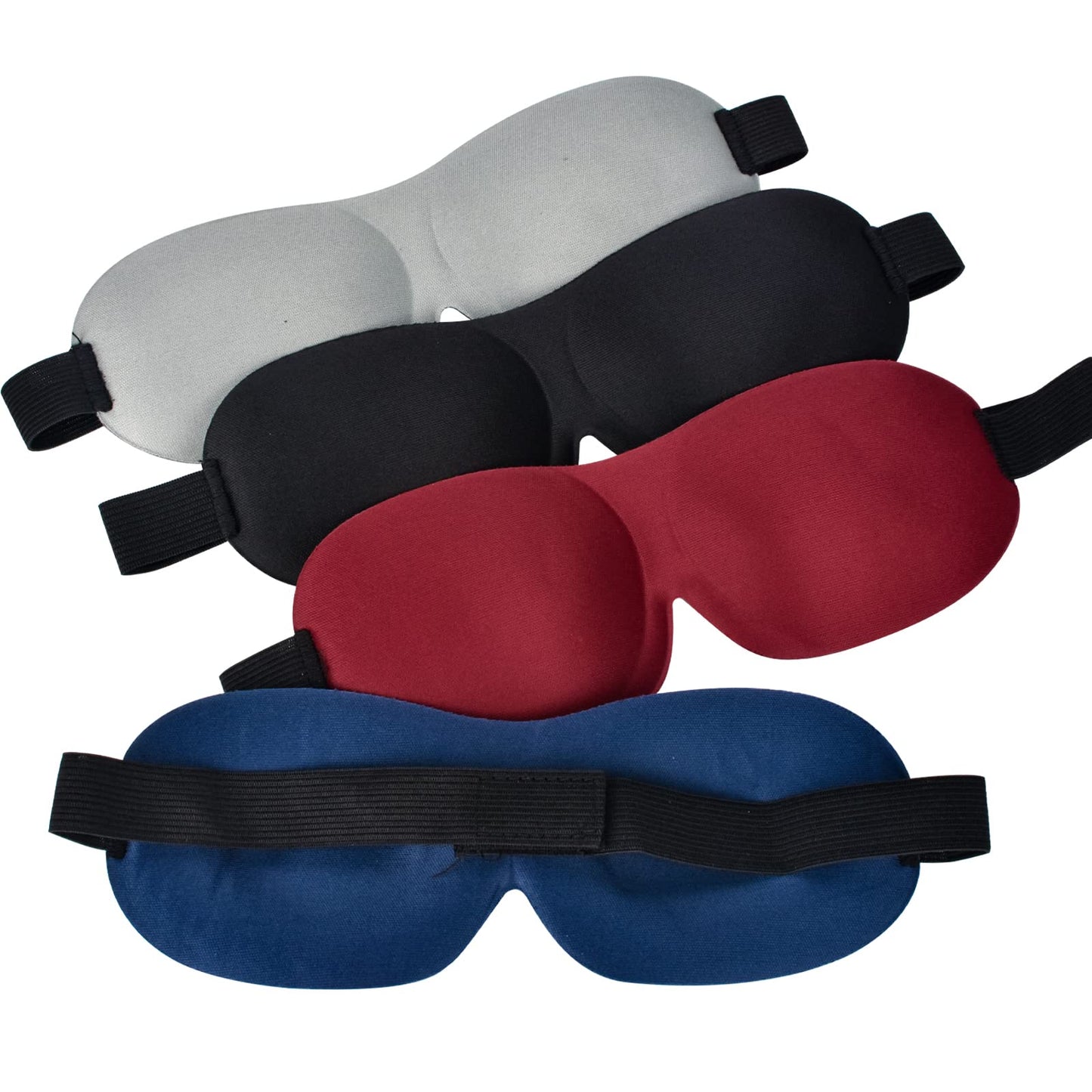 AccEncyc 4 Pcs Sleep Mask 3D Eye Mask for Sleeping Eye Covers for Back and Side Sleeper at Travel, Sleep, Airplane